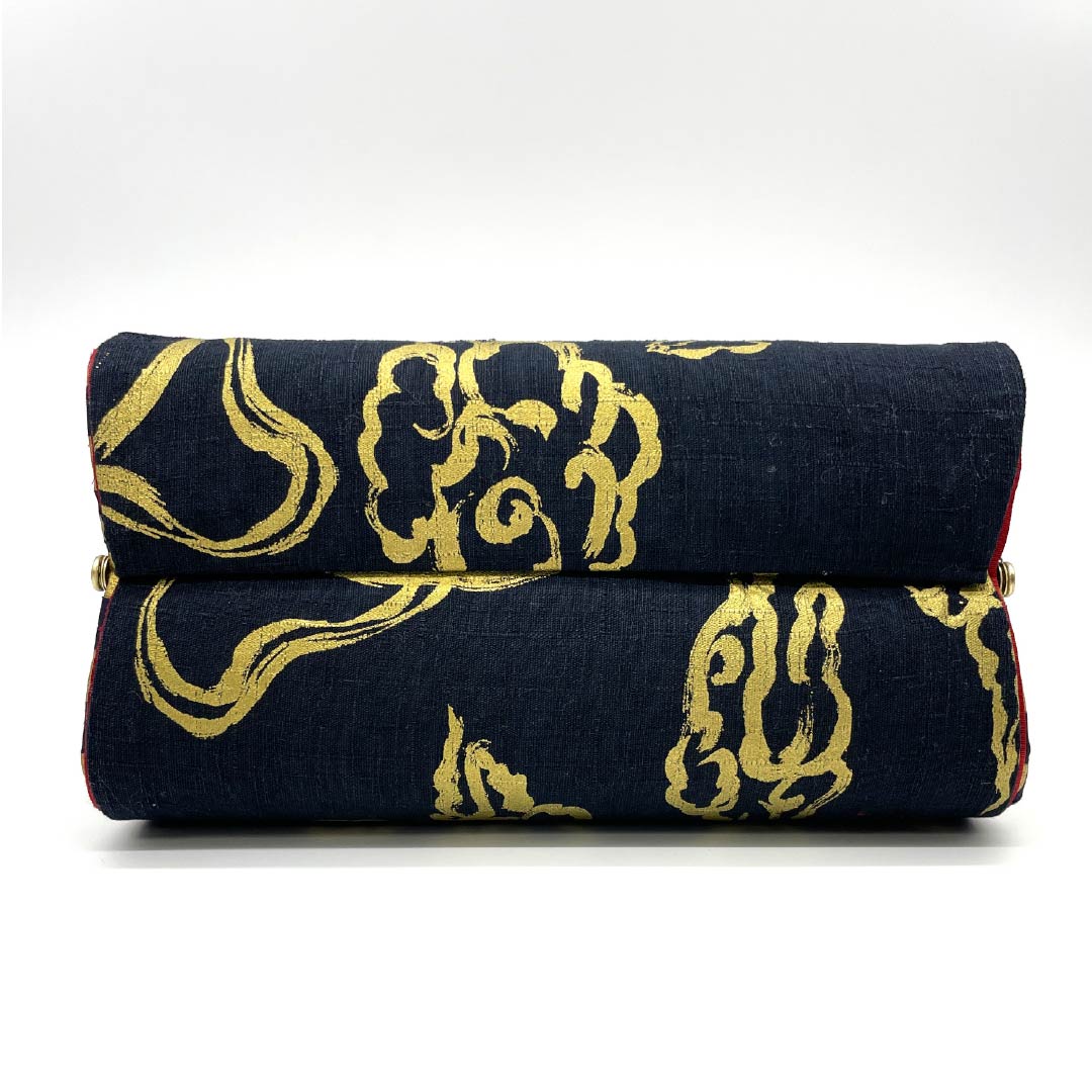 Casual Japanese style bag, black, Fujin, handmade by artist, black, new rank, 113900036110