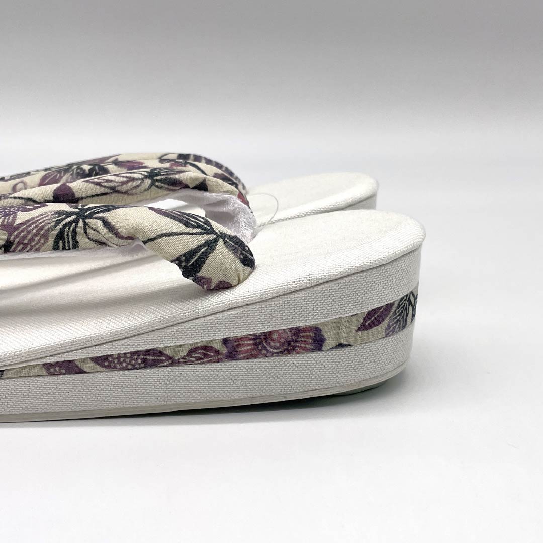 (新品)草履 亜麻 NEWランク 夏草履 亜麻草履 日本製 夏用 長さ24cm Lサイズ 白系 1122001731411