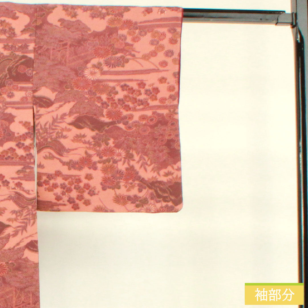 Komon, pure silk, length 152.5cm, sleeve length 60.5cm, lined, light purple, Edo Komon, Rokutani Hiroomi, traditional craftsman, Chayatsuji, S rank, purple, 1115004322220