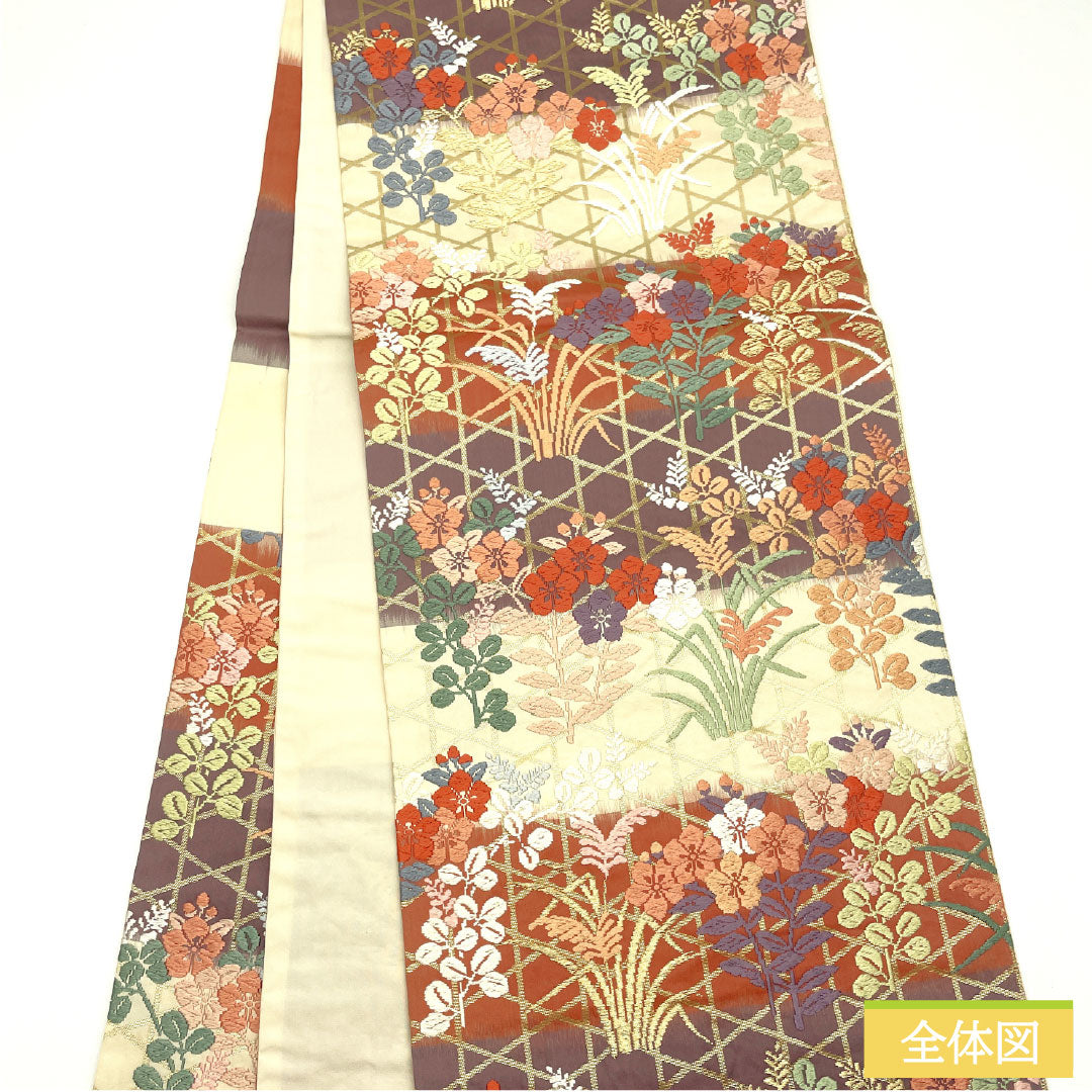 (未仕立)袋帯 正絹 Aランク 山口織物 西陣織 唐織 吉祥文様 帯丈432cm 六通 フォーマル グラデーション系 1123016993399