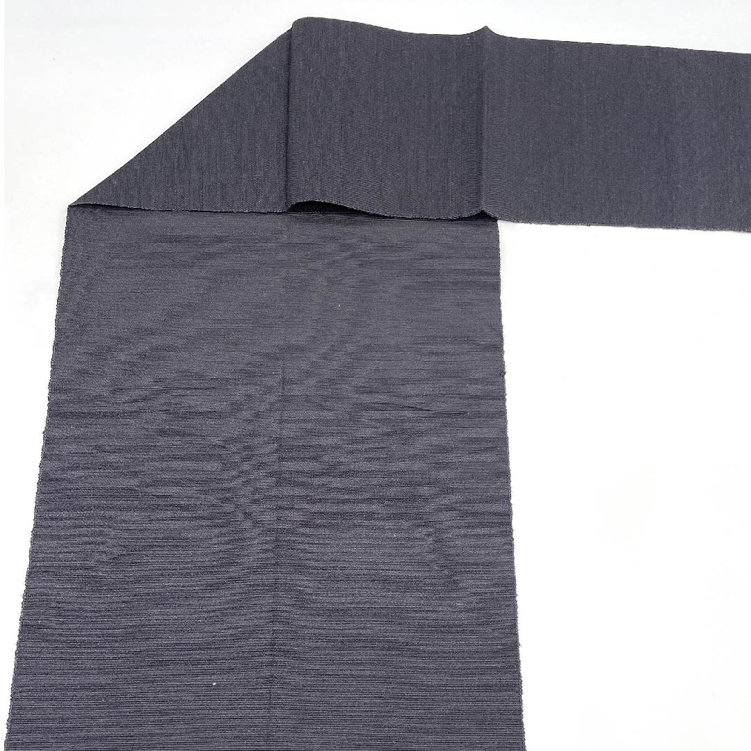 名古屋帯 黒色 すくい織り 井筒屋瀬平 春夏秋冬 帯丈386cm 正絹 Sランク ポイント柄 カジュアル 黒系 1124004762310 松葉仕立て