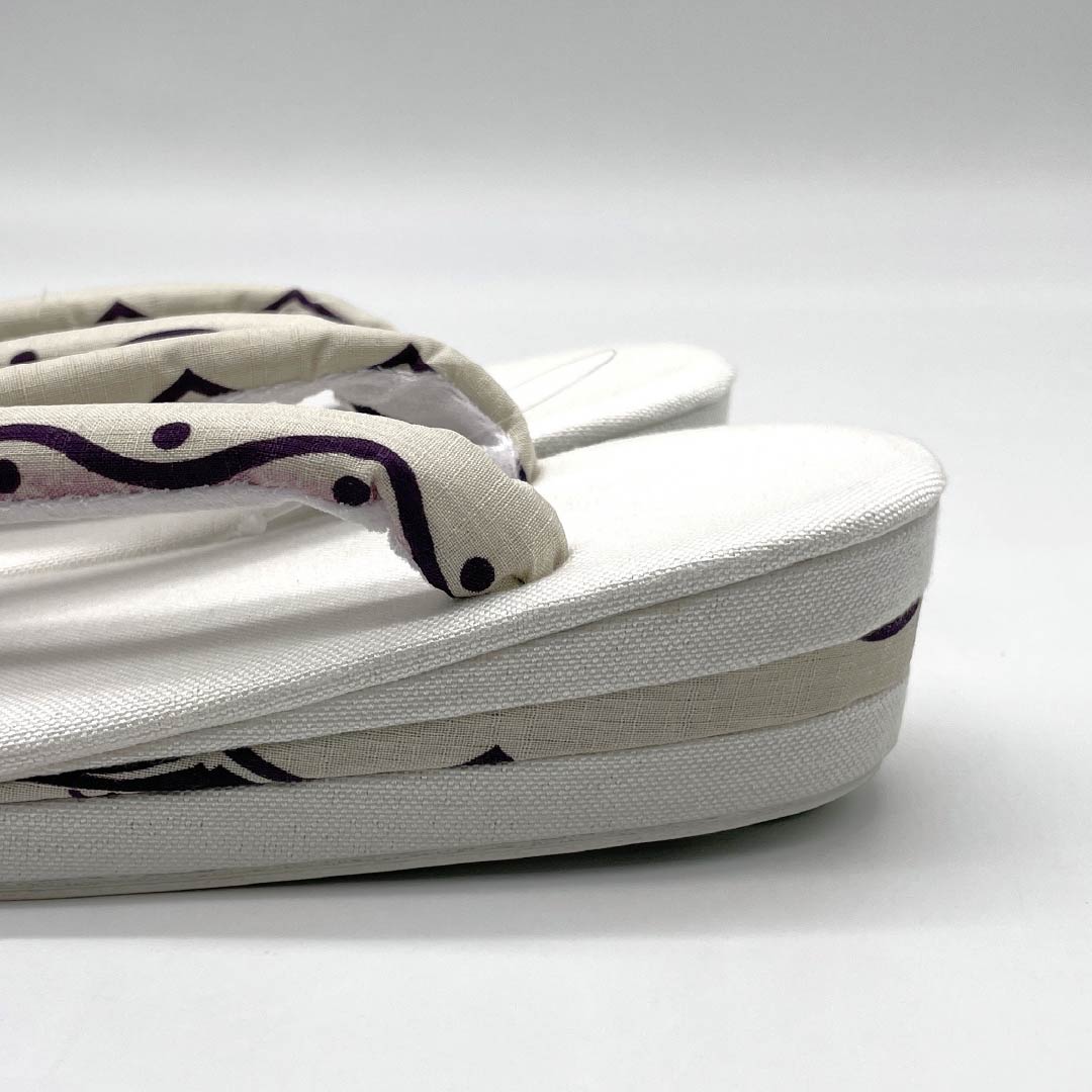 (新品)草履 亜麻 NEWランク 夏草履 亜麻草履 日本製 夏用 長さ24cm Lサイズ 白系 1122001701411