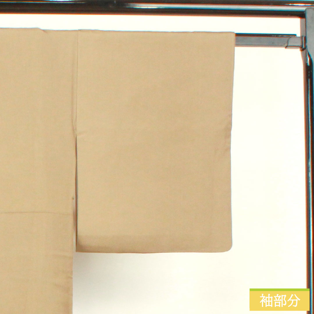 彩色留袖、纯丝、长度161厘米、袖长66厘米、衬里、壁灰色、京加贺友禅、暗襟、山水纹、三个徽章、常春藤、A级、棕色、1111001403414