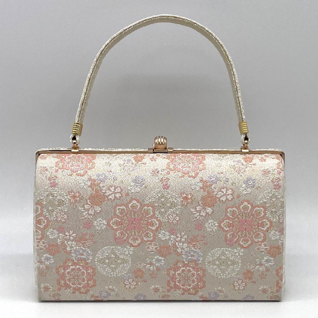 (新古品)草履バッグセット フォーマル Aランク 華文 帯地 Lサイズ 金系 1133000423421