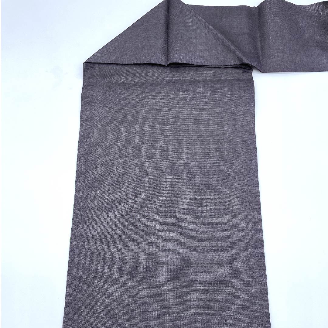 名古屋帯 藤煤竹色 夏帯 紗 とんぼ すすき 染帯 帯丈374.5cm 正絹 Sランク ポイント柄 セミフォーマル グレー系 1124004162322 名古屋仕立て