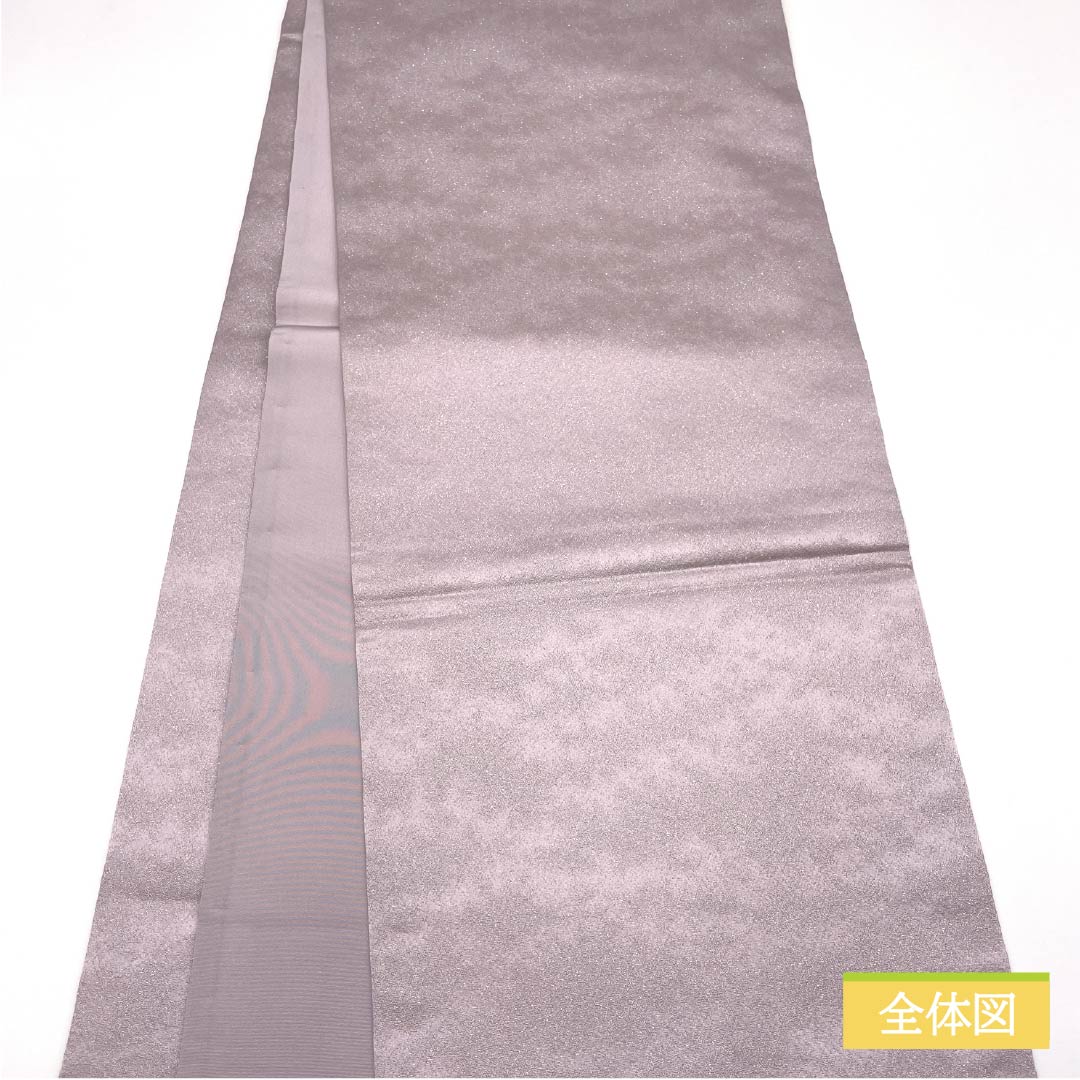 袋帯 正絹 Sランク 蒲萄色(えびいろ) 染め帯 花模様 帯丈466cm ポイント柄 カジュアル 紫系 1123015182420
