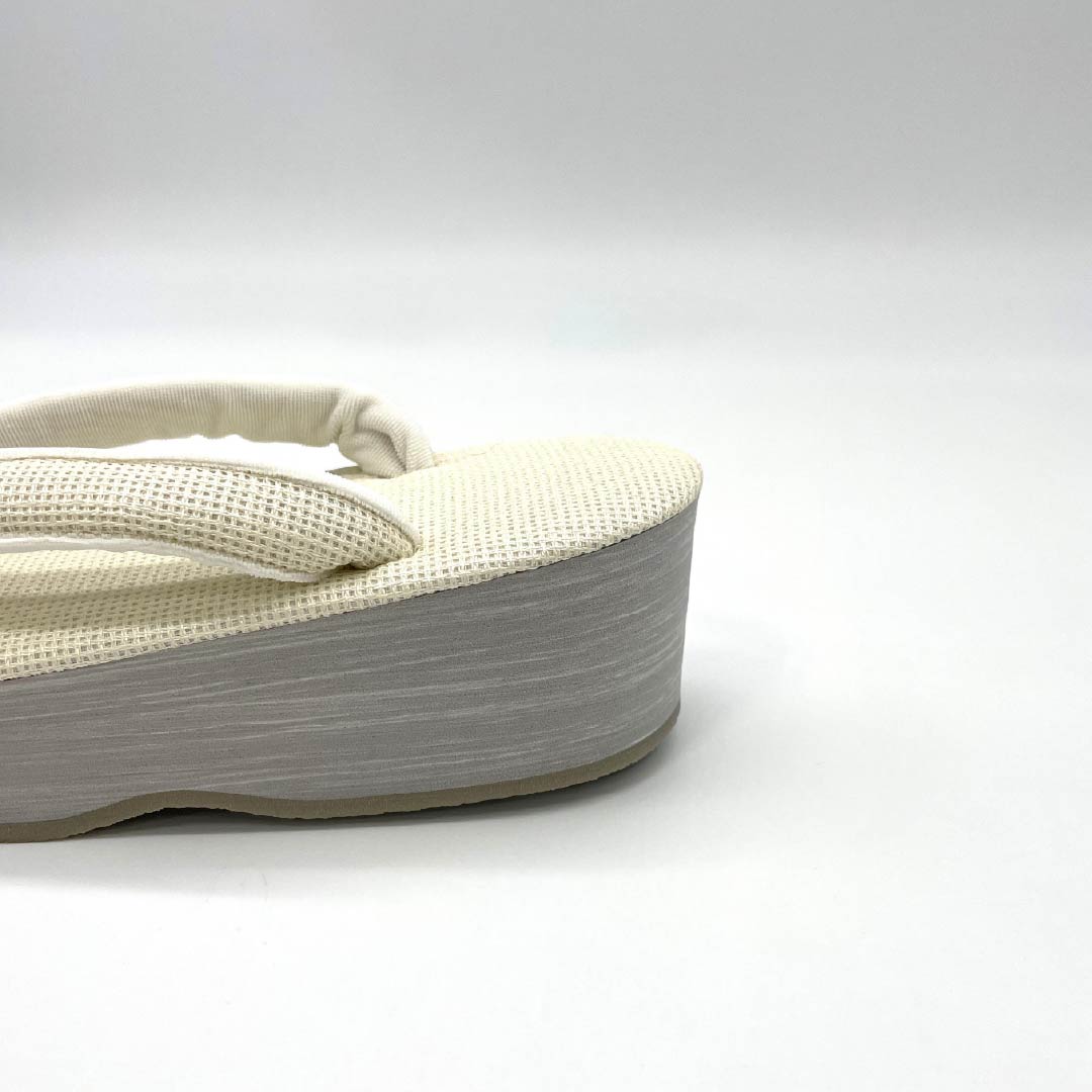 (Like New) EVA Zori Sandals, New Condition, Casual, Sisal, Linen, Summer, Length 24.5cm, Size L, White, Item Number 1122001521411