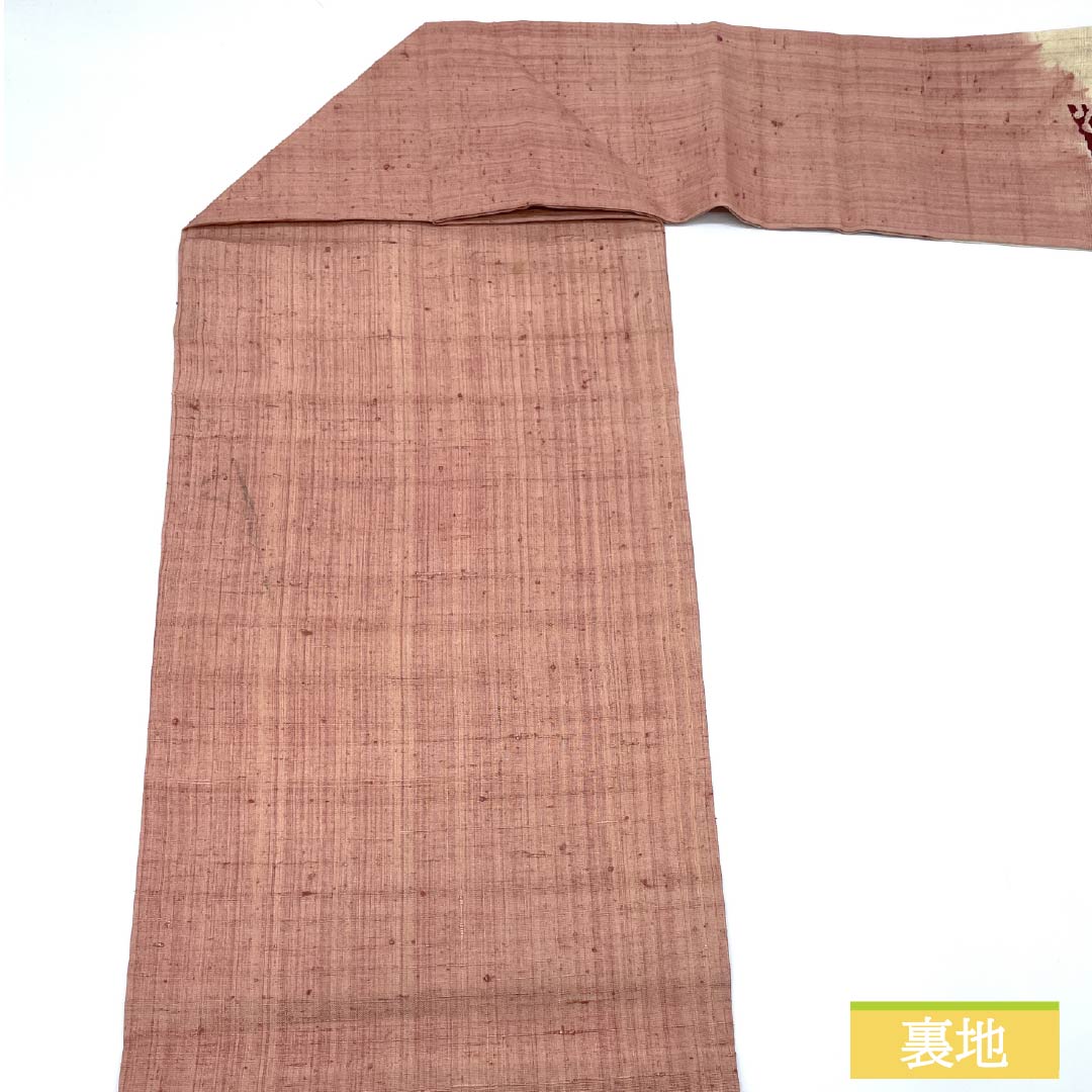 Nagoya obi, Tokiasagi-iro (light blue hawk), stencil-dyed, Toyama, bird, obi length 365cm, pure silk, A rank, point pattern, casual, pink, 1124007803313, Nagoya style