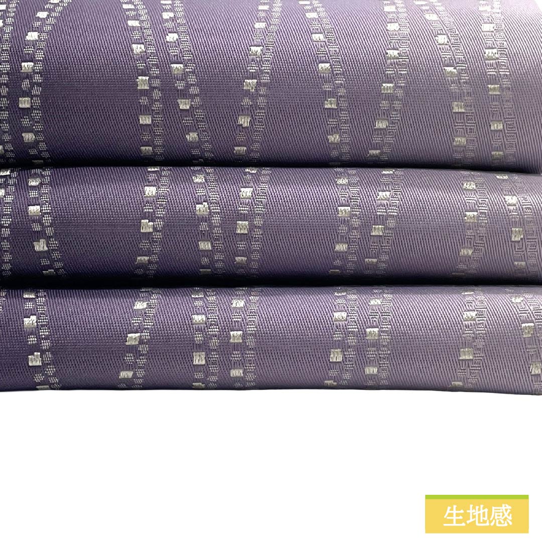 (新品)半幅帯 ポリエステル NEWランク 滅紫色(けしむらさきいろ) 立涌模様 小桜 グラデーション 広幅 リバーシブル 帯丈398cm 紫系 1125006331320