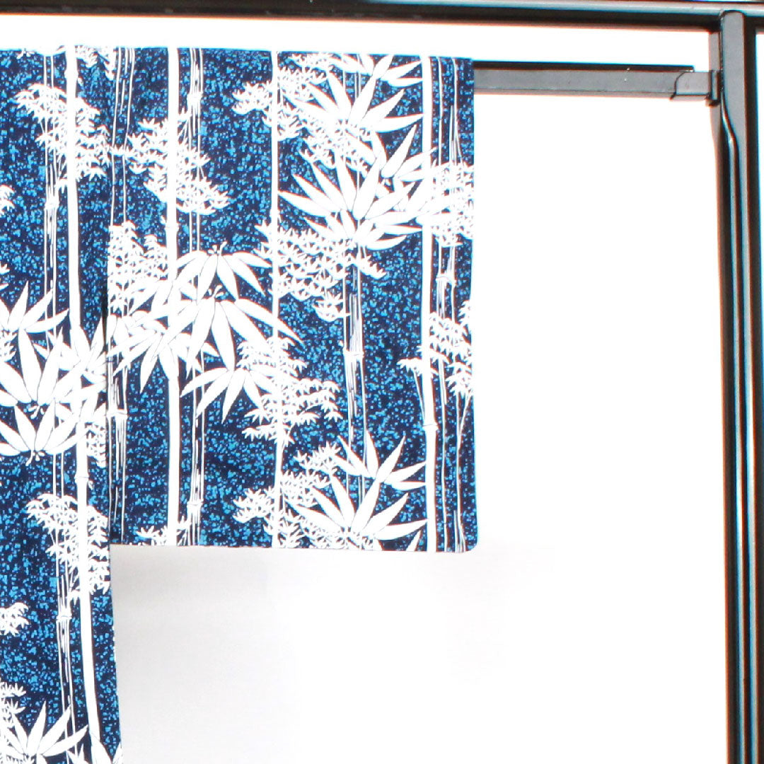 浴衣 濃紺色 竹 木綿 Sランク 単衣 身丈153cm 裄丈62.5cm 紺系 1118003302218