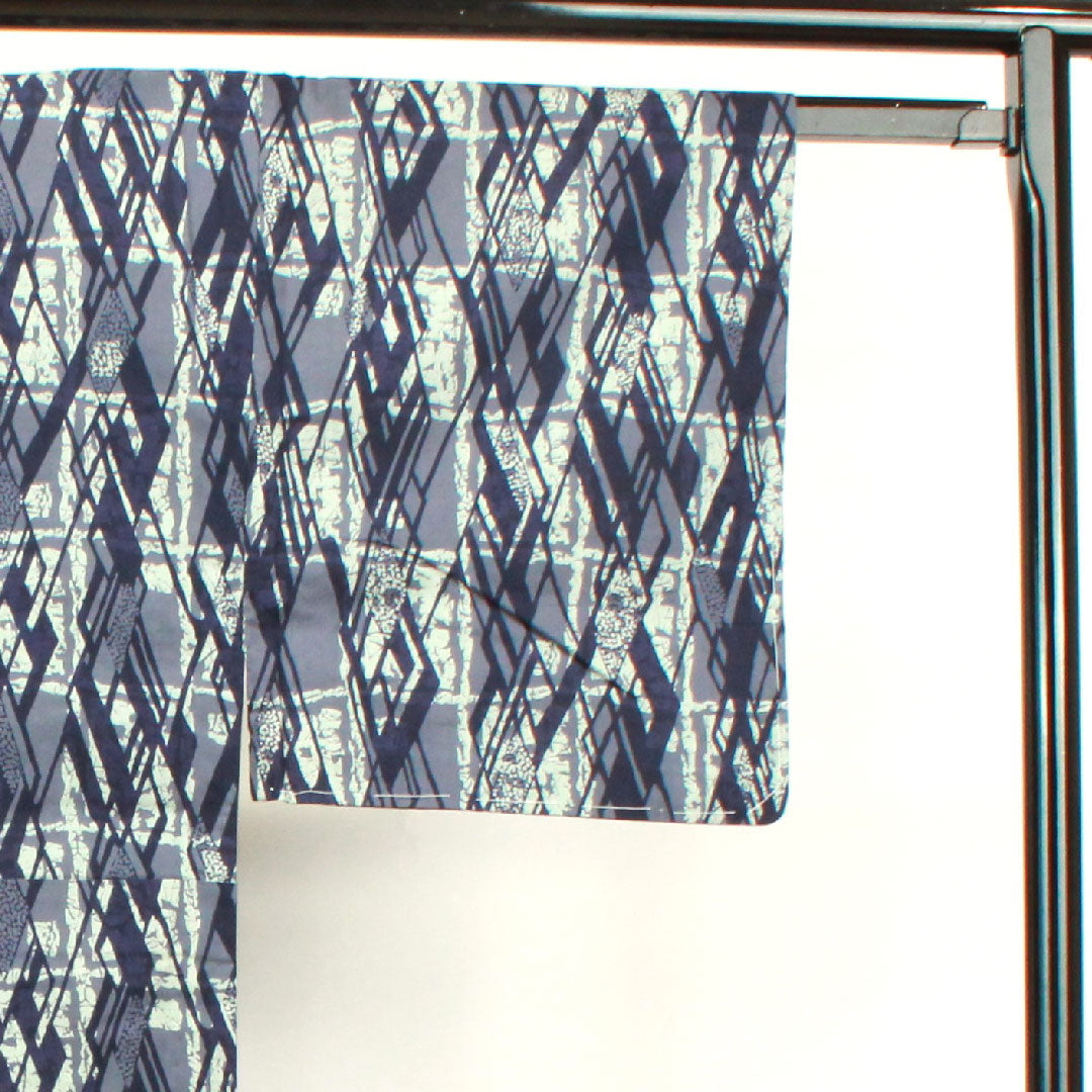 浴衣 男物 幾何学模様 木綿 Sランク 単衣 身丈143cm 裄丈70cm グラデーション系 1118001972199