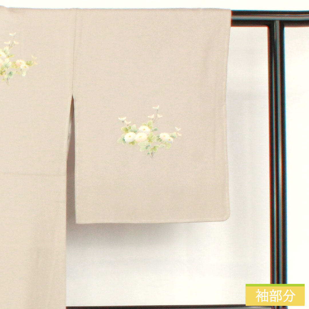 訪問着 正絹 袷 身丈165cm 裄丈66.5cm 小町鼠色(こまちねずいろ) 京友禅 花車 古典柄 しつけ糸付き 未使用品 Sランク グレー系 1112005832522