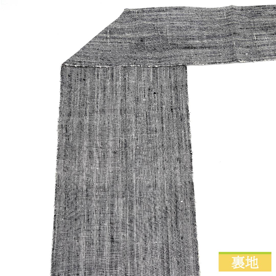 名古屋帯 銀白色色(ぎんはくしょくいろ) 落ち葉 帯丈360cm 正絹 Sランク ポイント柄 カジュアル グレー系 1124006442322 松葉仕立て