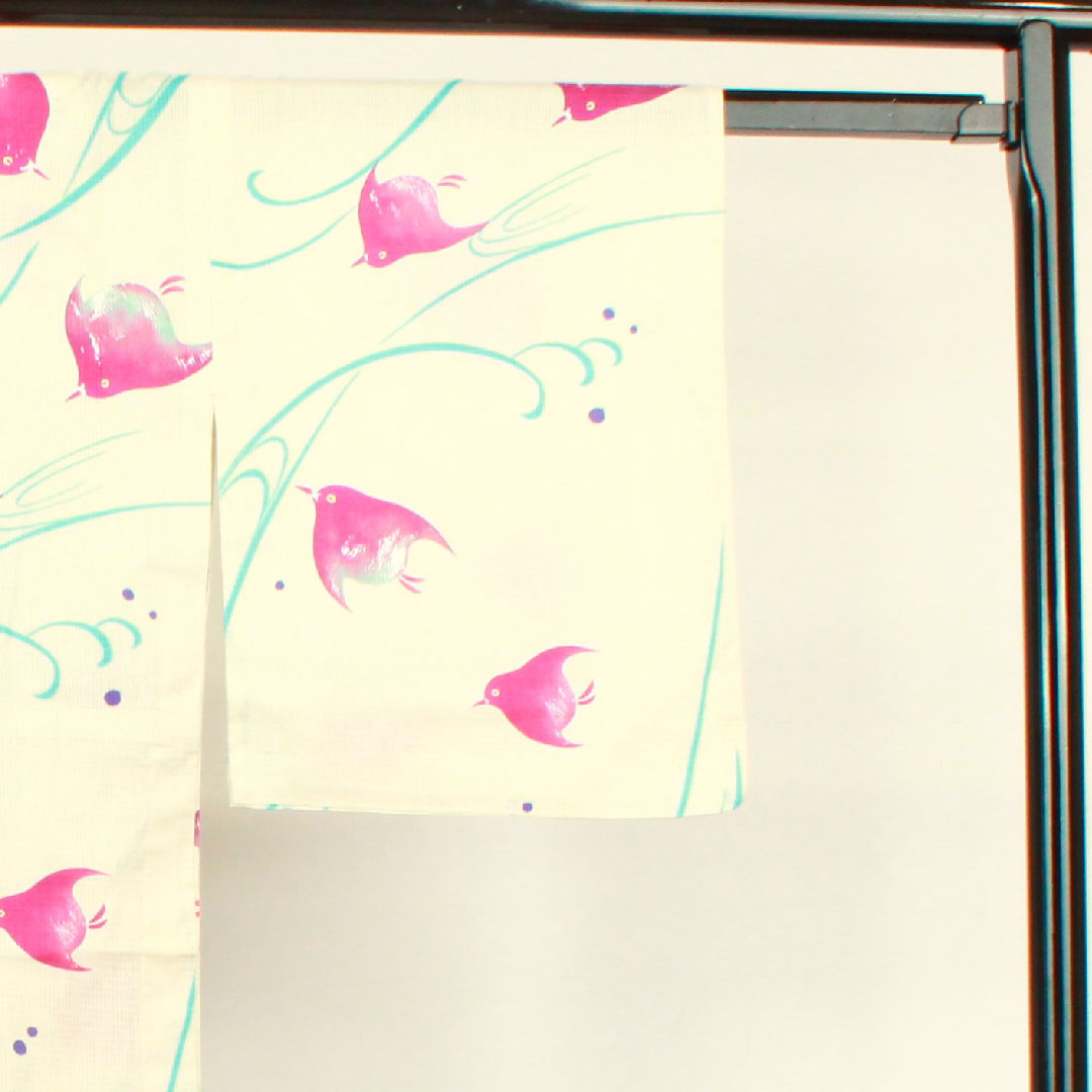 浴衣 乳白色 千鳥 木綿 Sランク 単衣 身丈166.5cm 裄丈66.5cm クリーム系 1118001912515