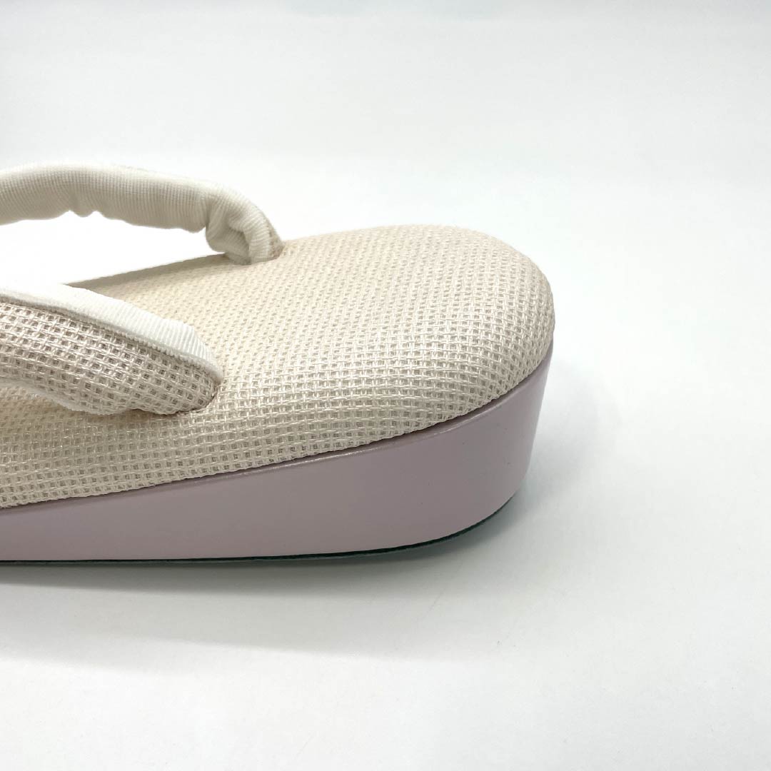 (Like New) Semi-Formal Hemp Zori Sandals with La-Sole, Low-Rebound Sole, White, 25.5cm Length, XL, Product Code: 1122001481511
