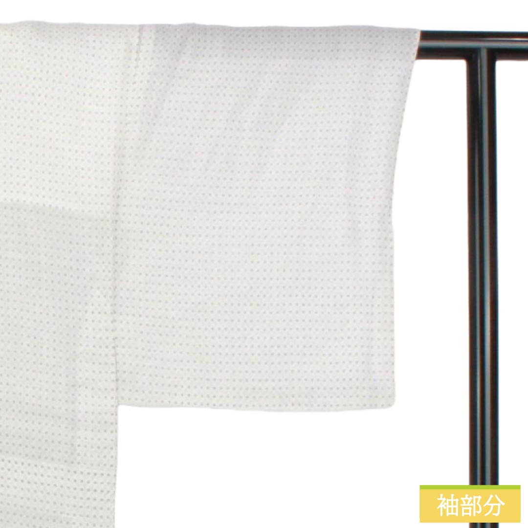 夏物 麻 男物 Bランク 身丈141cm 裄丈68cm 能登上布 絣柄 紗 白系 1132006454411