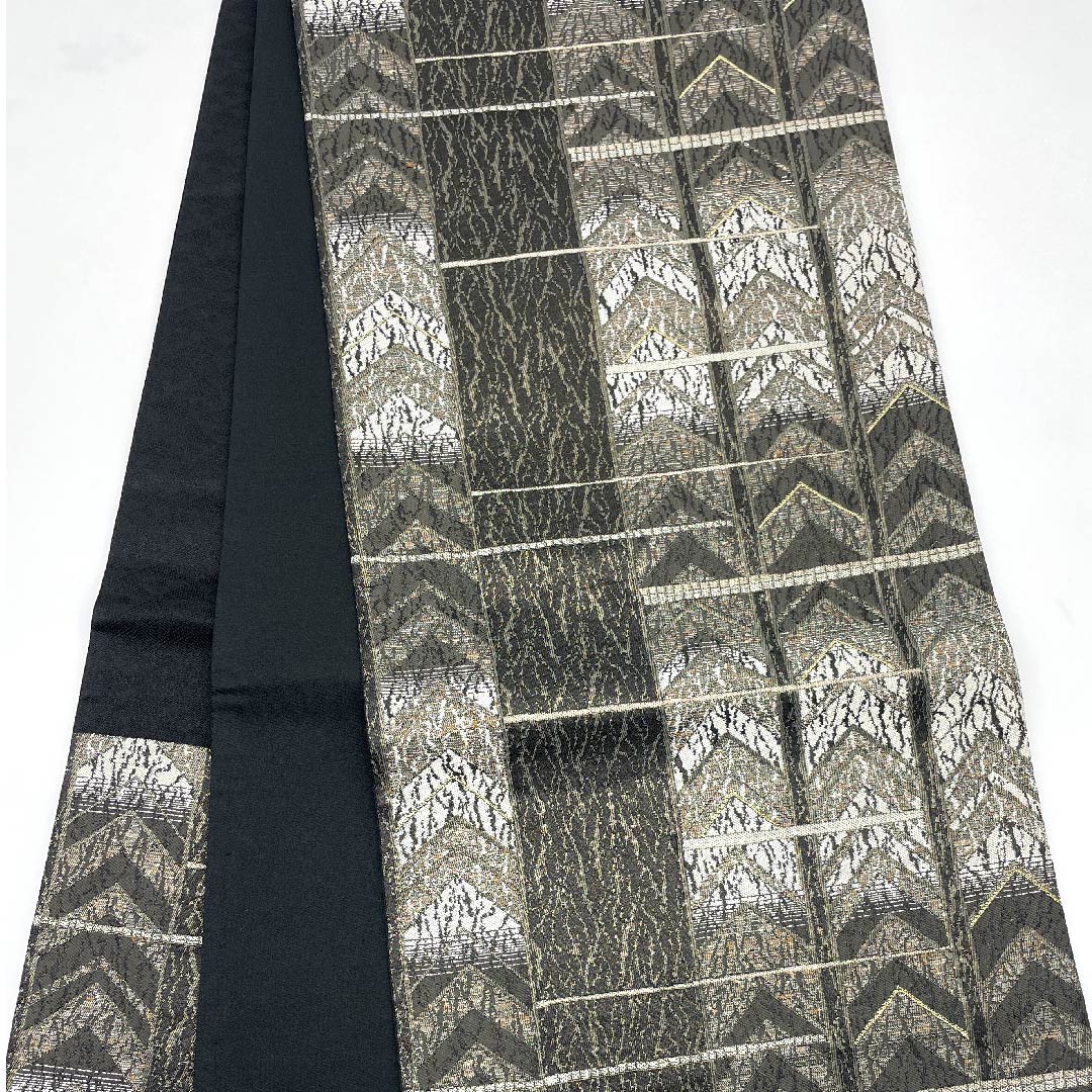 Fukuro Obi Gradient Geometric Pattern Obi Length 446cm Pure Silk A Rank Six-way Casual Gradient Style 1123008923399
