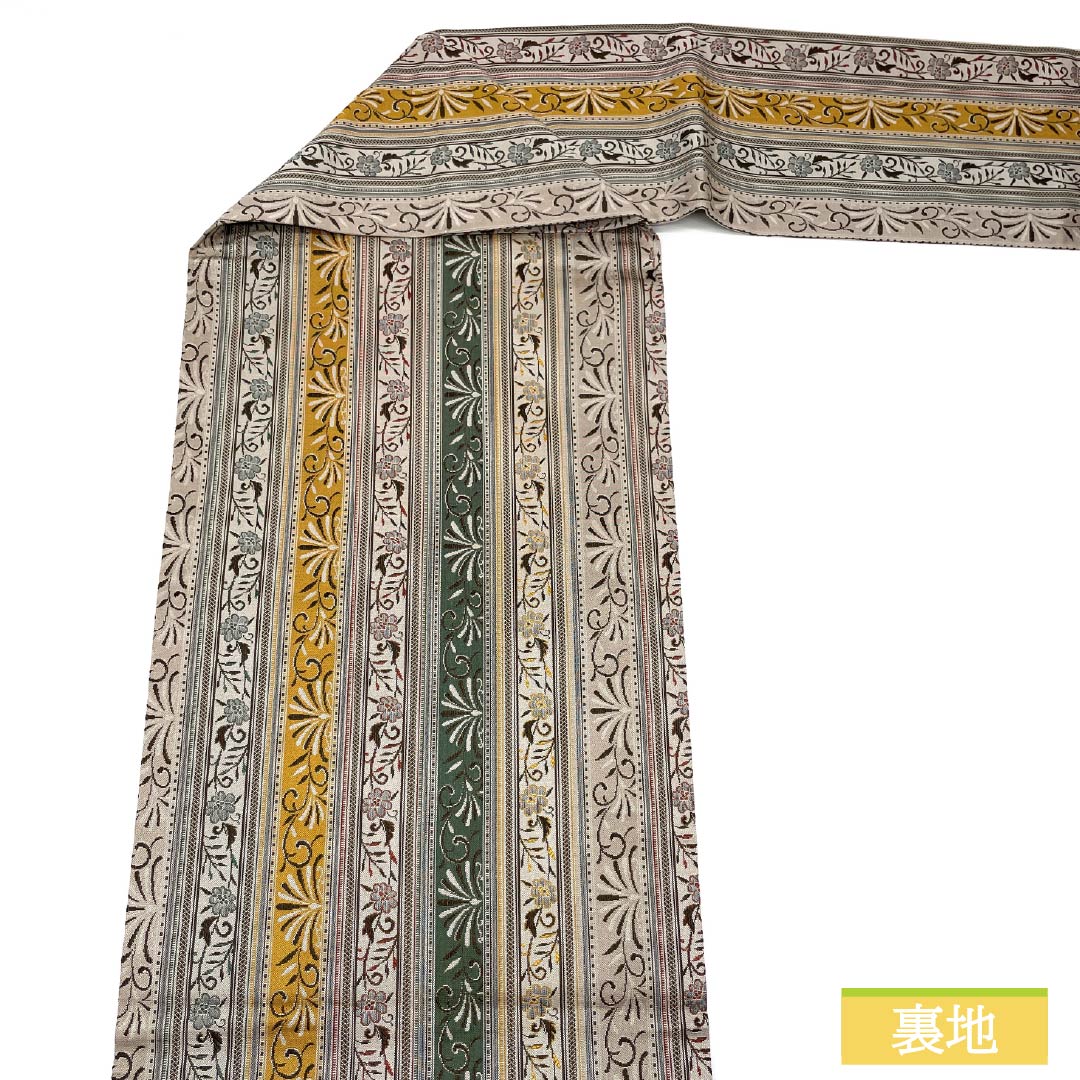 名古屋帯 花模様 帯丈367cm 正絹 Sランク 全通 セミフォーマル グラデーション系 1124008102399 名古屋仕立て