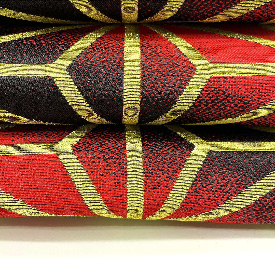 半幅帯 リバーシブル 麻の葉 帯丈342cm ポリエステル グラデーション系 Sランク 1125000222999