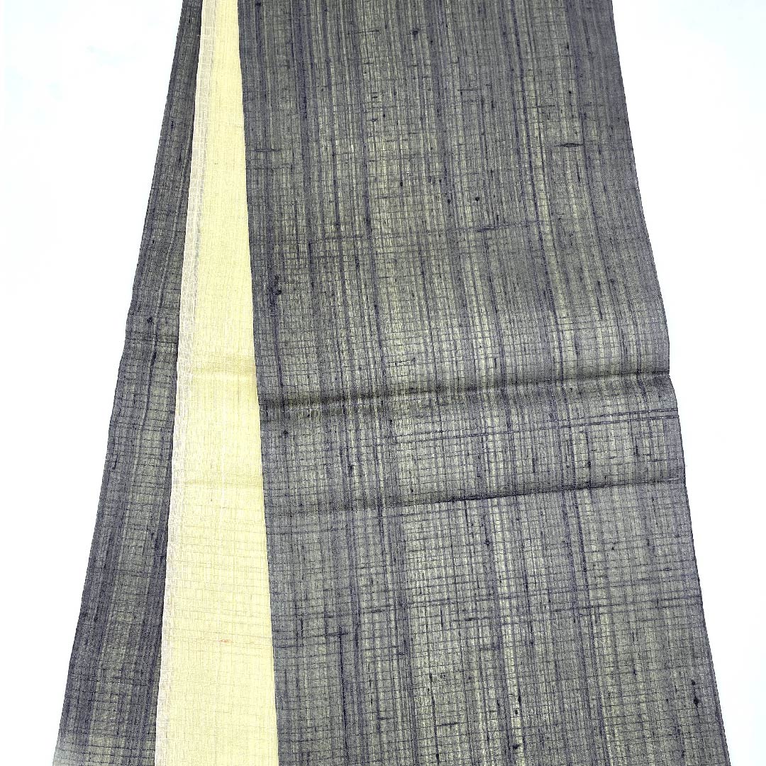 Fukuro obi (sash) in Torinoko color, Shozan, raw pongee, Chayatsuji pattern, obi length 443cm, pure silk, S rank, point pattern, semi-formal, cream color, 1123007832315