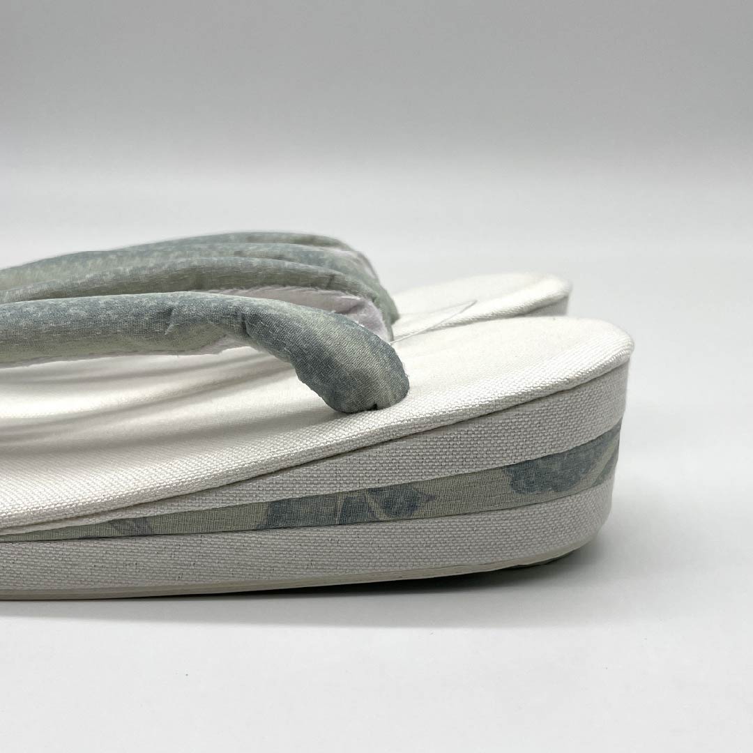 (新品)草履 亜麻 NEWランク 夏草履 亜麻草履 日本製 夏用 長さ24cm Lサイズ 白系 1122001601411