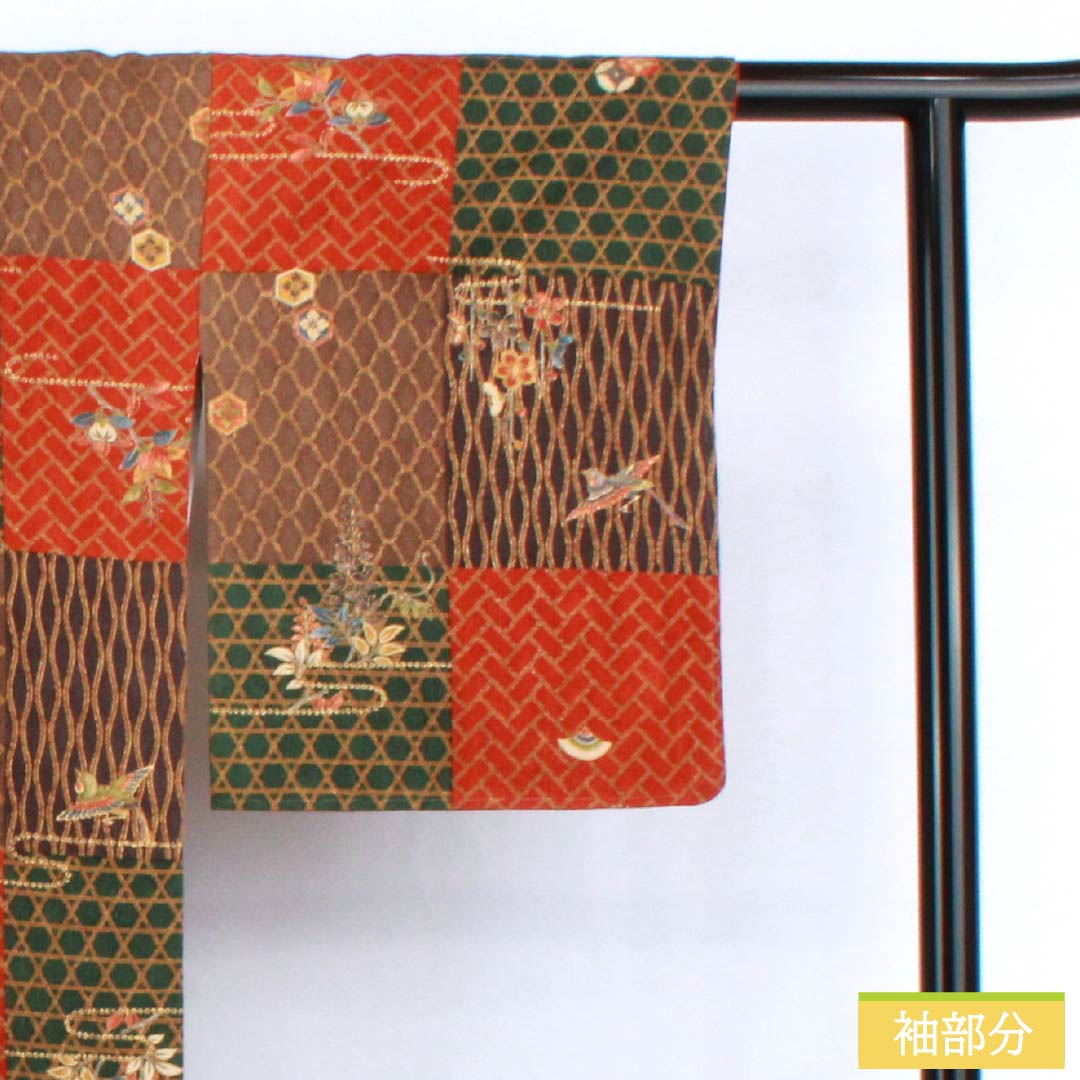 小紋 正絹 Sランク 身丈160cm 裄丈63cm 袷 京友禅 市松 古典柄 作家物 グラデーション系 1115006802499