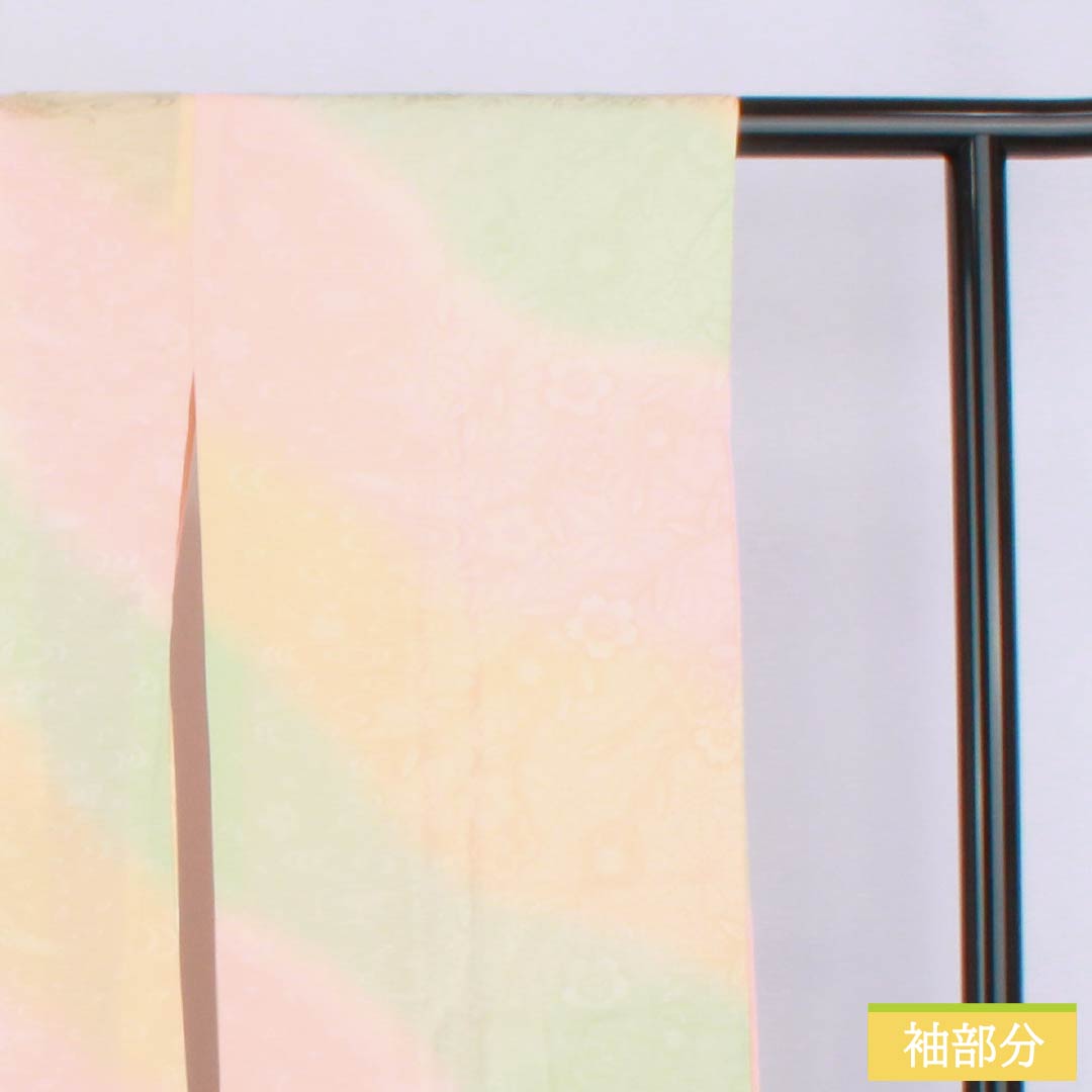 長襦袢 正絹 Aランク 身丈128.5cm 裄丈64cm 単衣 ボカシ染 吉祥文様 グラデーション系 1129000743399