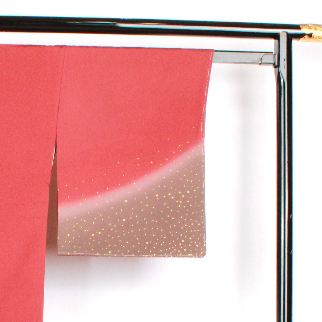 訪問着 袷 身丈165cm 裄丈65cm 葡萄茶色 人間国宝 福田喜重 壺模様 正絹 Sランク 赤系 1112001522512