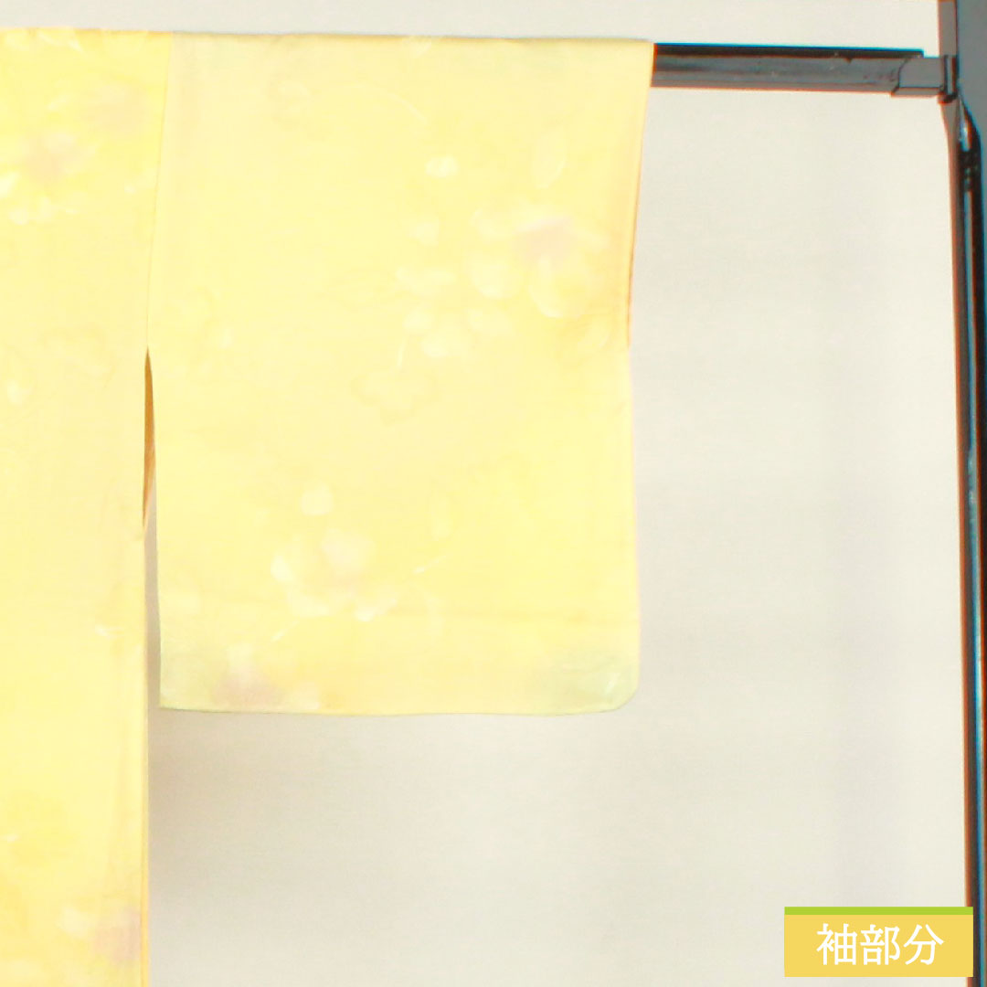 小紋 正絹 身丈153.5cm 裄丈63cm 袷 ボカシ染 花模様 Sランク グラデーション系 1115004032299