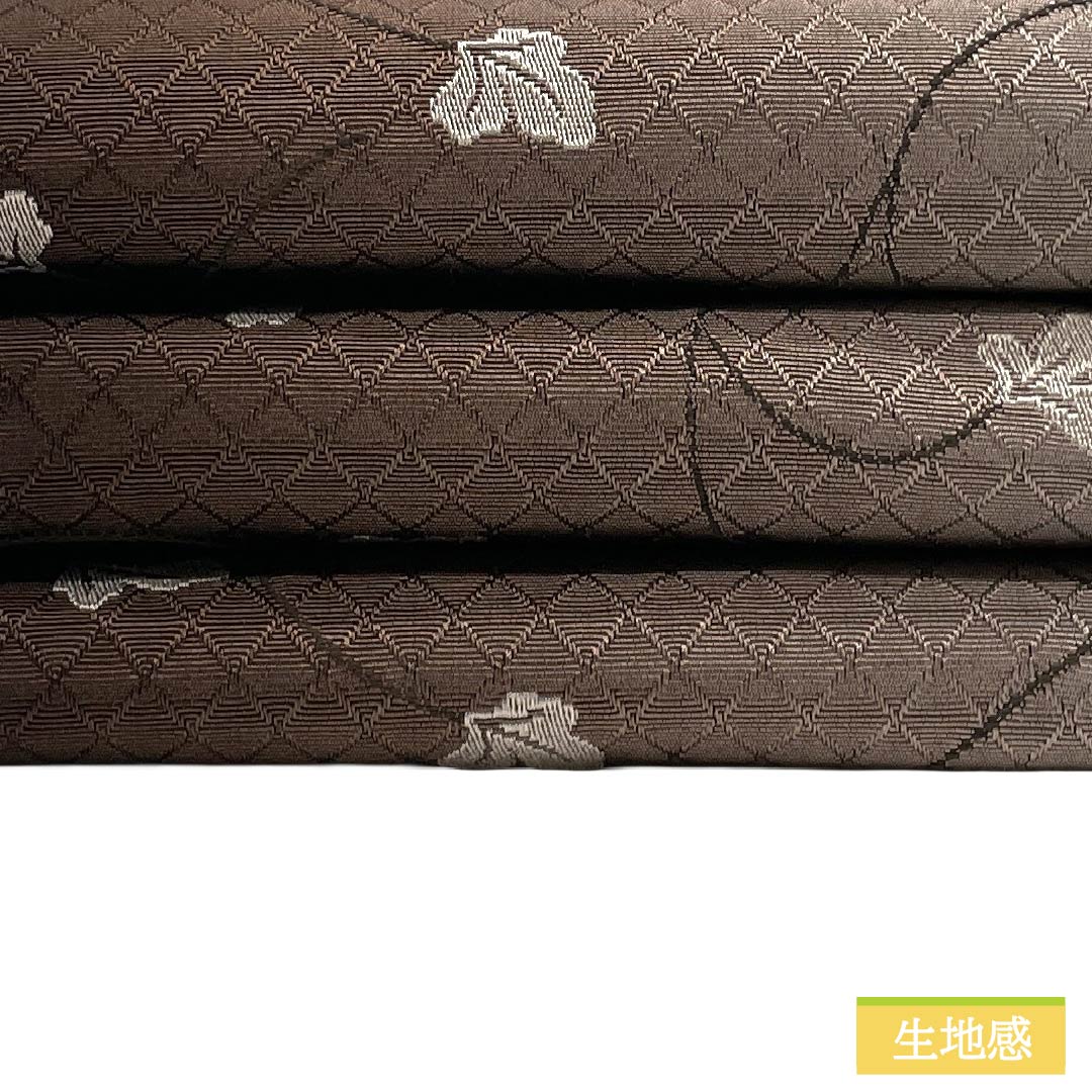 半幅帯 ポリエステル Sランク 蔦の葉模様 網代模様 帯丈360cm グラデーション系 1125005302399