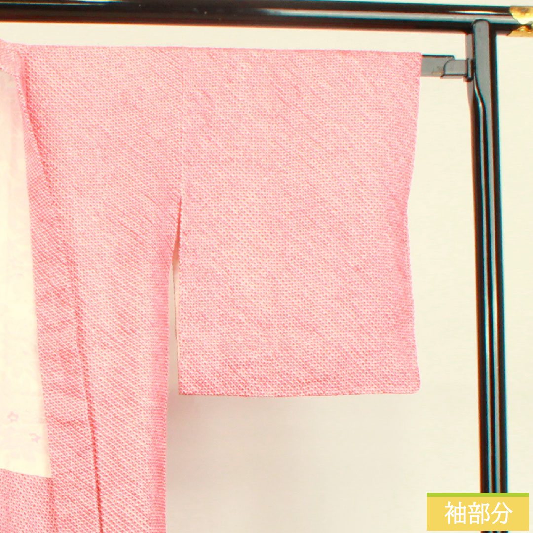 羽織 正絹 身丈79.5cm 裄丈64cm 猩々緋色 総絞り 鹿の子絞り Sランク 袷 赤系 1117000652912