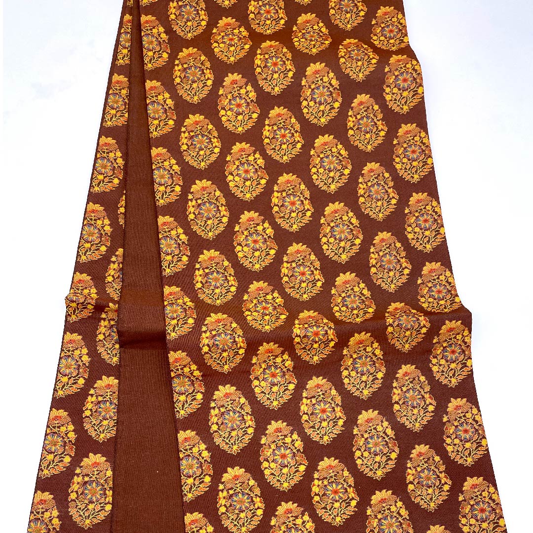 Fukuro Obi (Sash) in Red Shrimp Brown, Shosoin Pattern, Length 426cm, Pure Silk, S Rank, Six-way, Casual, Red, 1123008402312