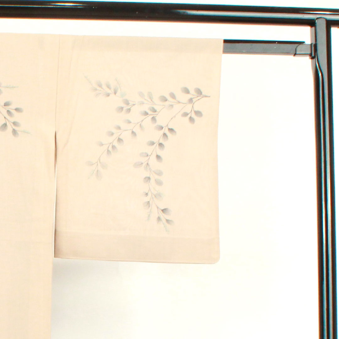 夏物 正絹 訪問着 身丈161.5cm 裄丈64cm 鴇色鼠色(ときいろねずいろ) 萩 紗 Sランク ベージュ系 1132000612425