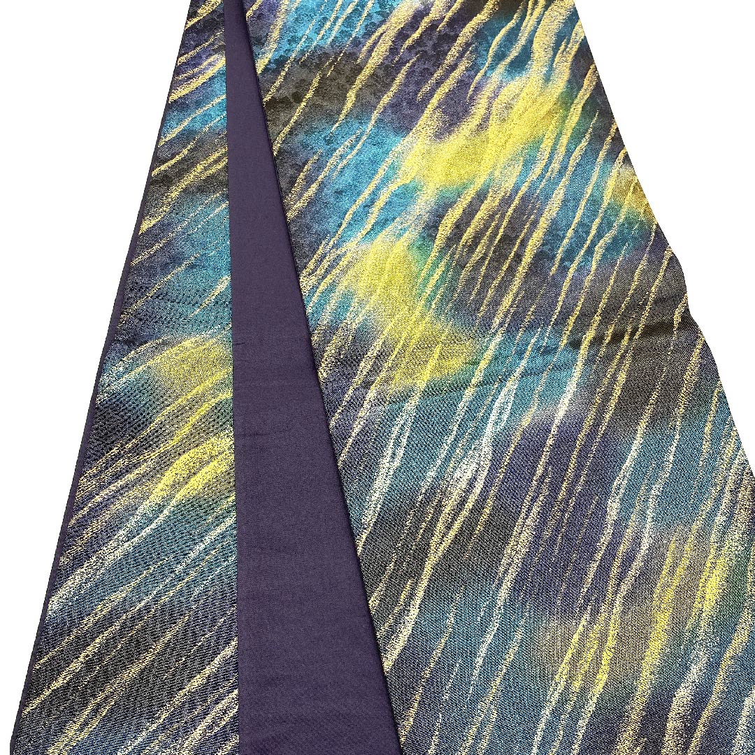 袋帯 幾何学模様 帯丈440cm 正絹 Aランク 全通 セミフォーマル グラデーション系 1123005633399