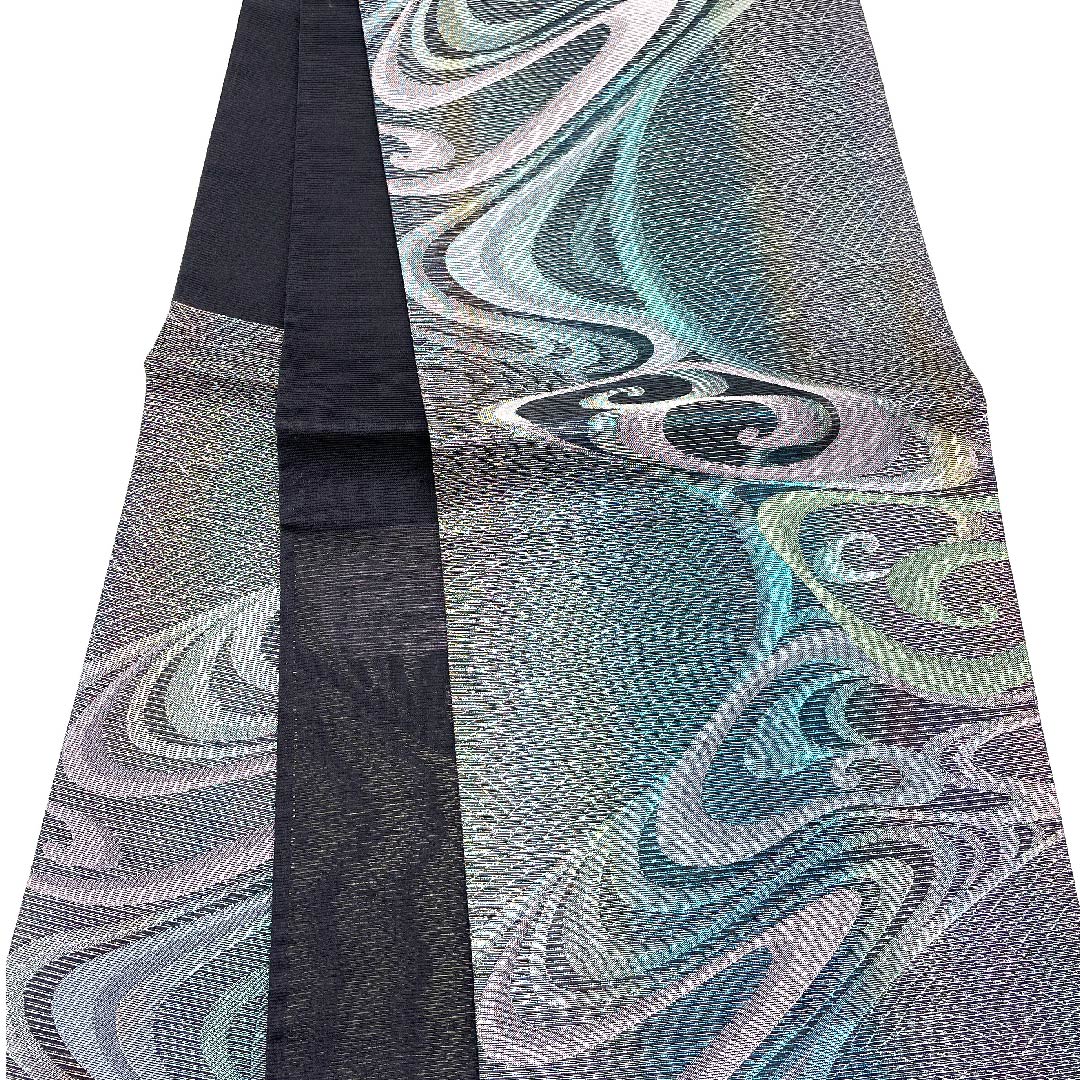 Fukuro Obi, Summer Obi, Abstract Pattern, Summer Obi, Length 430cm, Pure Silk, S Rank, Six-pass, Semi-formal, Gradient, 1123008532399