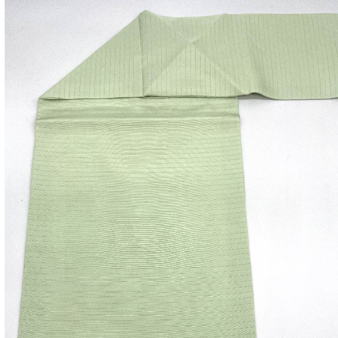 名古屋帯 龍泉青瓷釉色色 夏帯 絽 染帯 作家物 あやめ 帯丈353.5cm 正絹 Aランク ポイント柄 カジュアル 緑系 1124004263319 名古屋仕立て