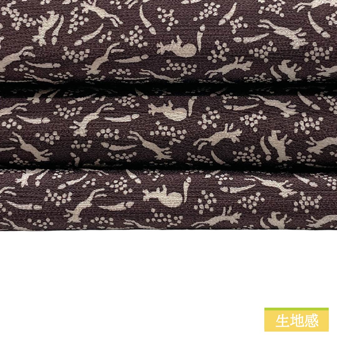半幅帯 正絹 Aランク 臙脂墨色(えんじずみいろ) 古典柄 帯丈288cm 紫系 1125003023320