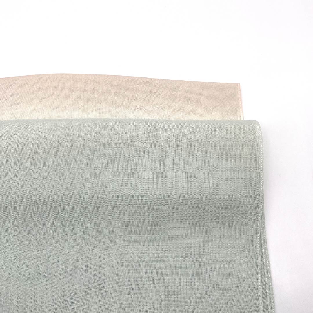 帯揚げ 正絹 NEWランク セミフォーマル 青白磁色(せいはくじいろ) 乙女色(おとめいろ) 夏物 バイカラー 長さ約180cm 幅約29.5cm 水色系 1136001001924