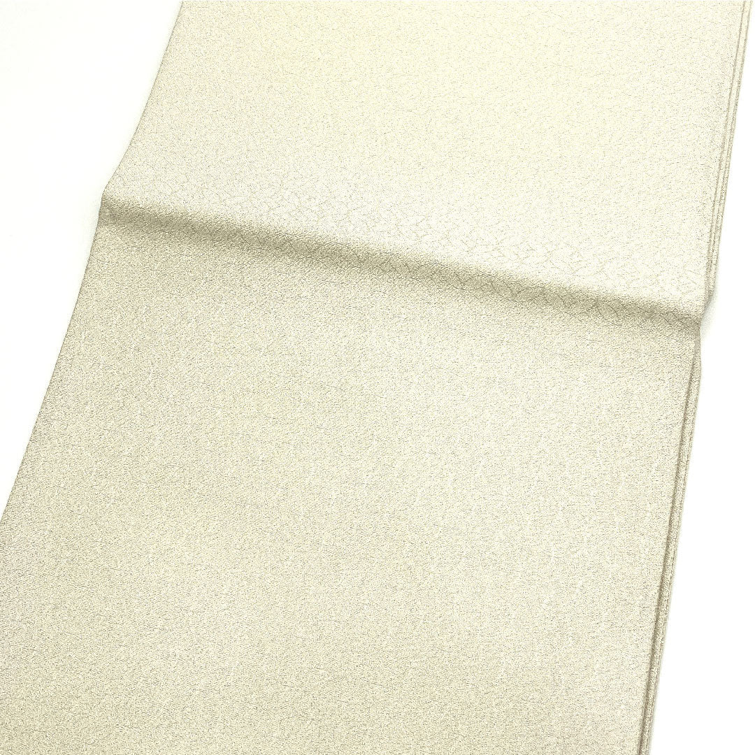 (未仕立)袋帯 となみ織物 流麗州浜文 帯丈454cm 正絹 NEWランク 六通 フォーマル 銀系 1123003571422