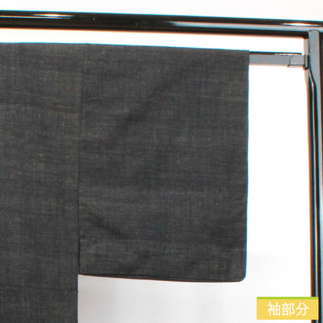 男物 正絹 身丈138.5cm 裄丈71cm Sランク 袷 黒系 1119000662310