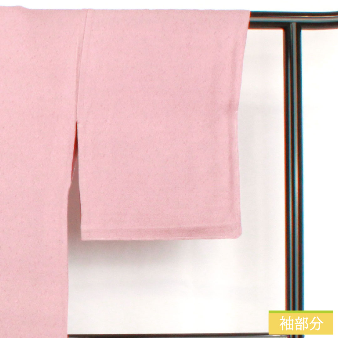 色無地 正絹 身丈158cm 裄丈66cm 淡紅藤色(うすべにふじいろ) 一つ紋 五三桐 単衣 Sランク 紫系 1114001602320