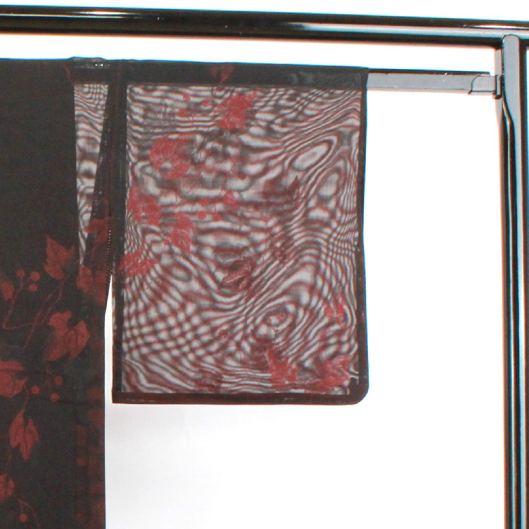 Summer item, pure silk, plain color, length 160.5cm, sleeve length 65cm, ivy, gauze, S rank, red, 1132001142412