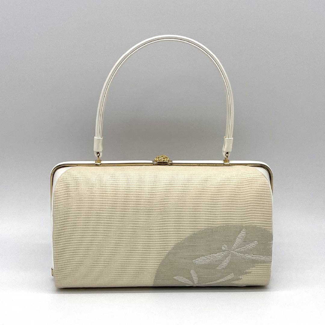 (新古品)草履バッグセット セミフォーマル NEWランク トンボ 絽 Lサイズ クリーム系 1133000331415