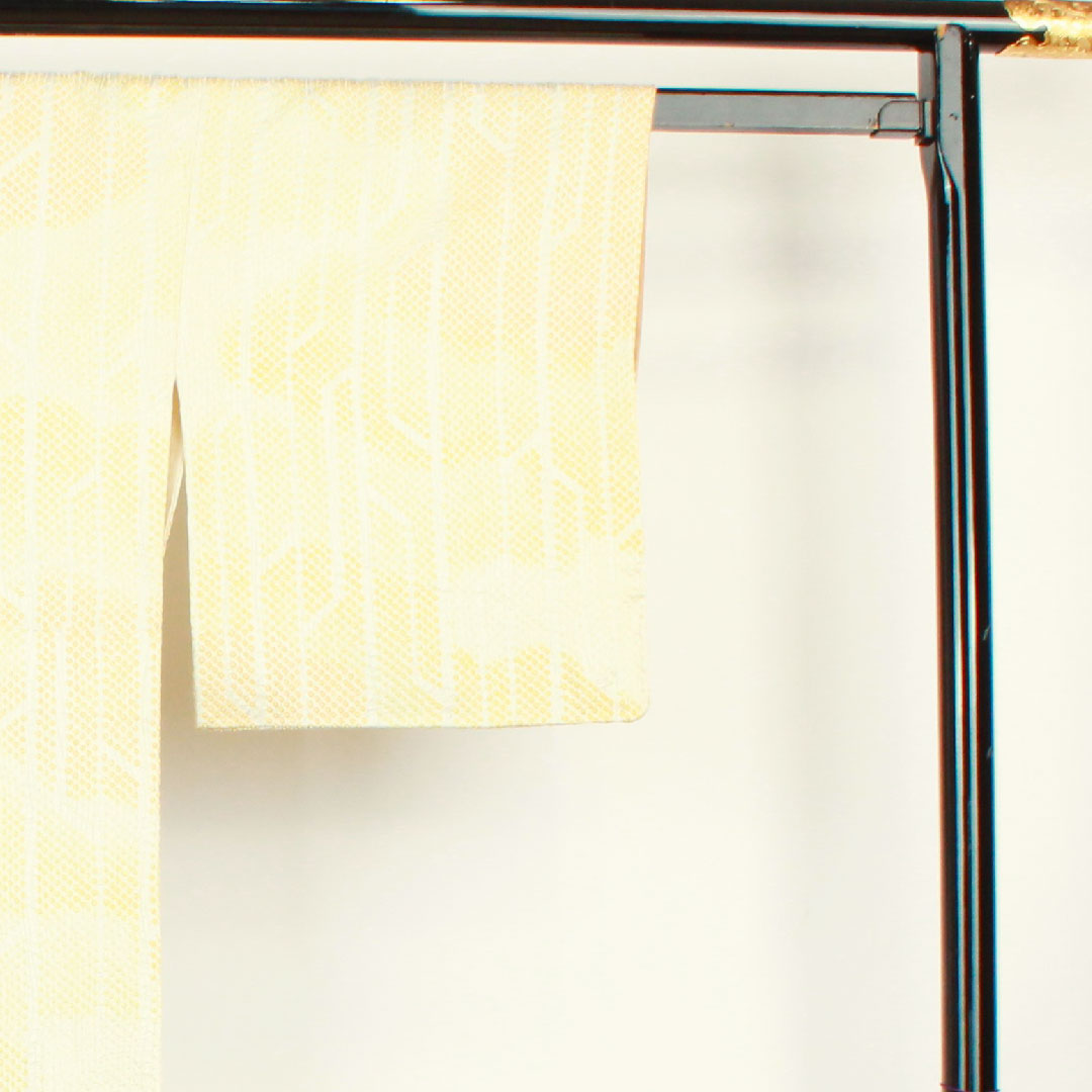 Komon, Length 153.5cm, Sleeve length 60cm, Awase, All tie-dye, Geometric pattern, Pure silk, S rank, Gradation, 1115002522299