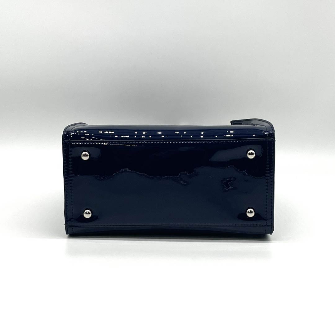 (新古品) 洋装バッグ 牛床革 Bランク 新古品 牛床革 2WAY 紺系 119700036418