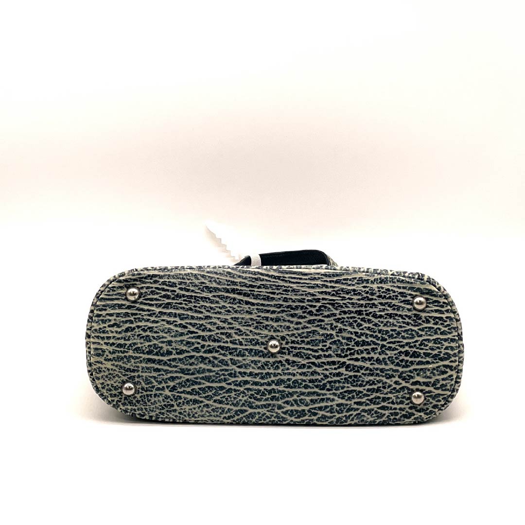 (新古品) 洋装バッグ オットセイ×リザード Aランク 新古品 オットセイ×リザード トートバッグ 青系 119700041317