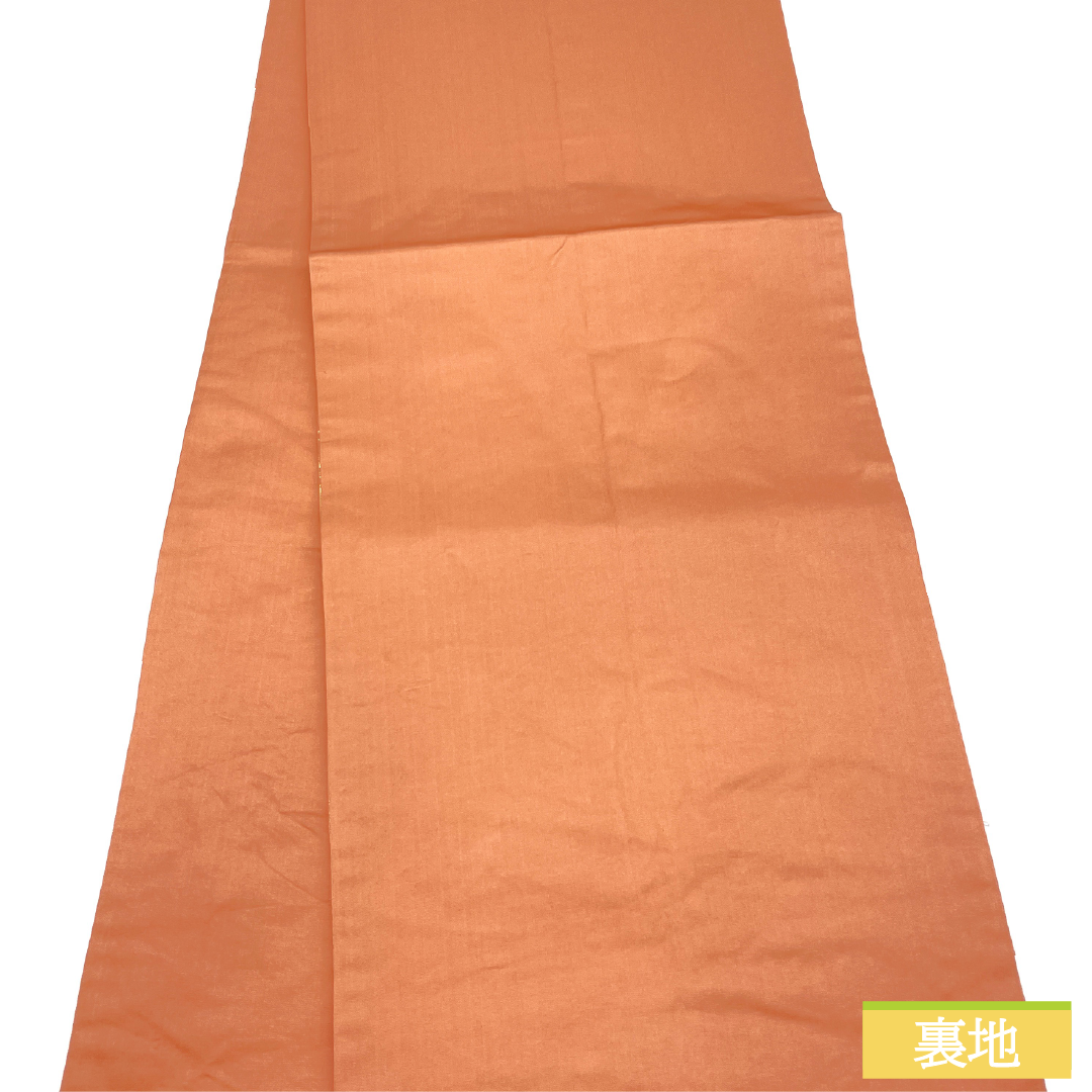 袋帯 正絹 Aランク 西陣織 扇面 草花模様 帯丈432cm 六通 フォーマル ピンク系 1123017253313