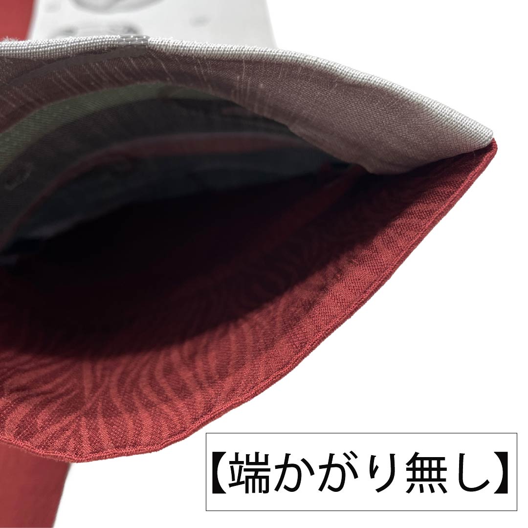 【未仕立】半幅帯 ポリエステル Sランク 白鼠色(しろねずいろ) 丸に植物模様 帯丈390cm グレー系 1125003382322