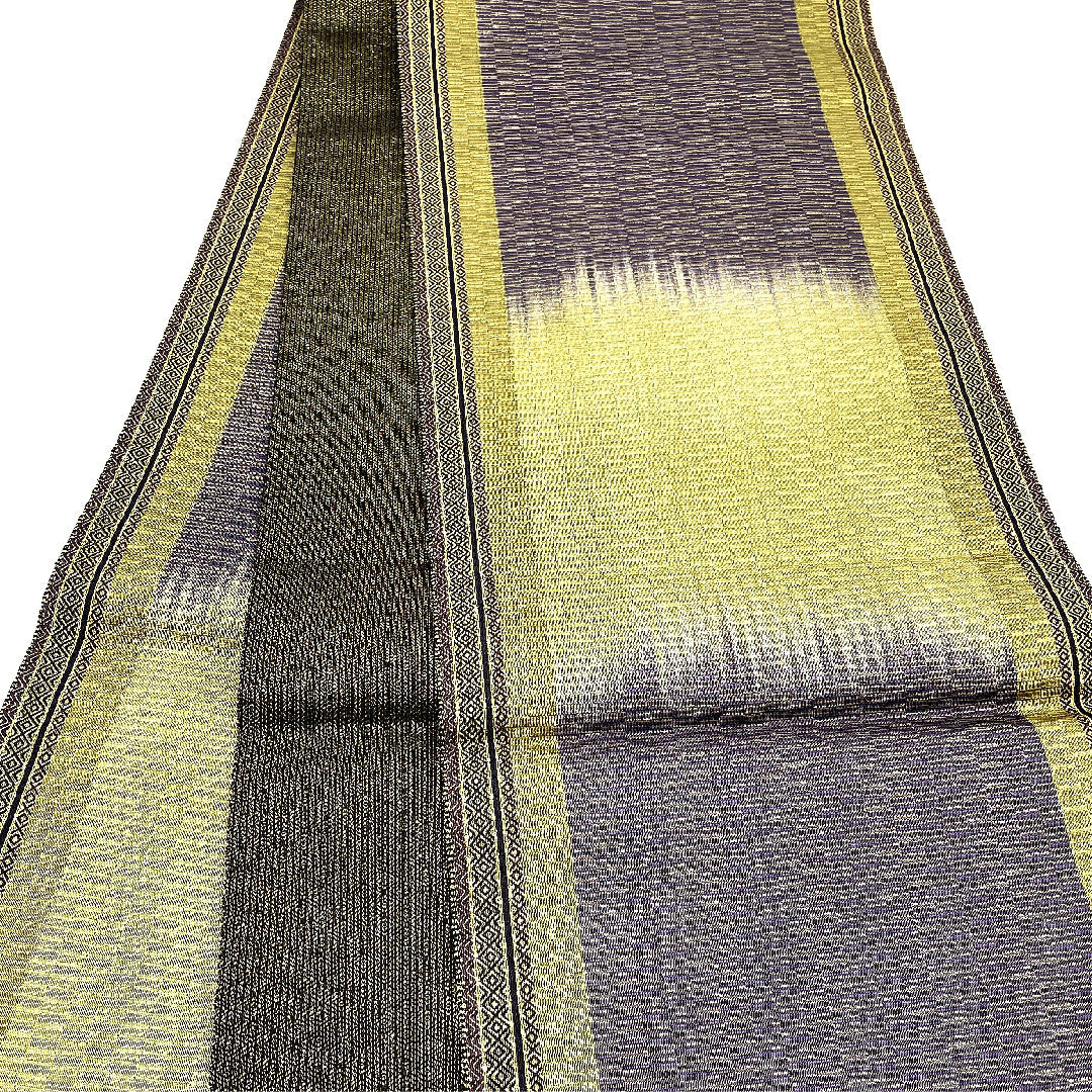 袋帯 刺繍 花鳥模様 帯丈440cm 正絹 Sランク ポイント柄 セミフォーマル 緑系 1123004652319