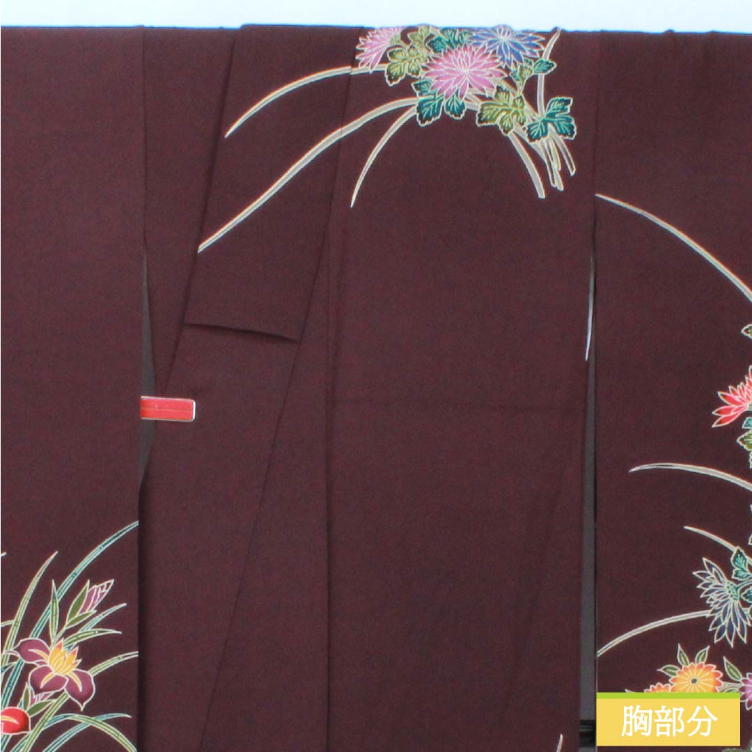 振袖 正絹 Sランク 身丈158.5cm 裄丈64.5cm 袷 二人静色(ふたりしずかいろ) 京紅型 総花 紫系 1113002432320